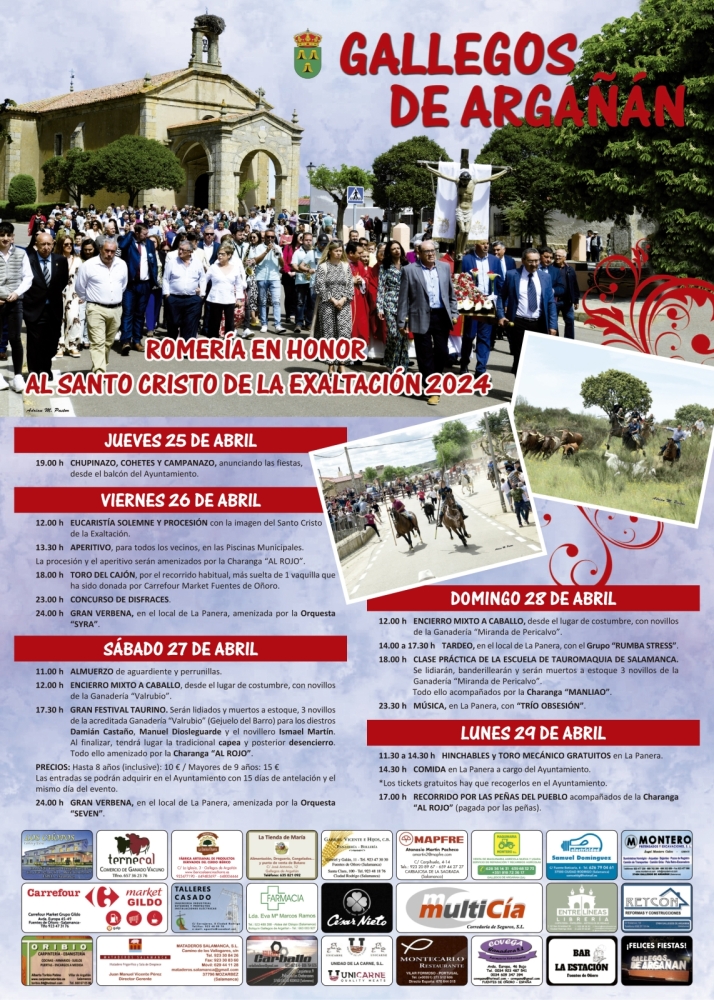 Romería en honor al Santo Cristo de la Exaltación 2024 Gallegos de Argañán